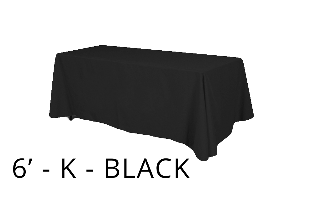 Image of item 6ft Table Throw - Full Black 0